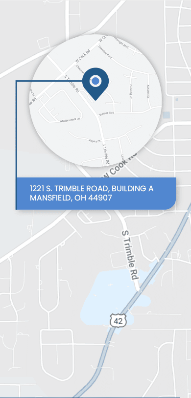 Map Address At 1221 S Trimble Rd Suite A1, Mansfield, OH 44907